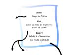 Menu Hivernal